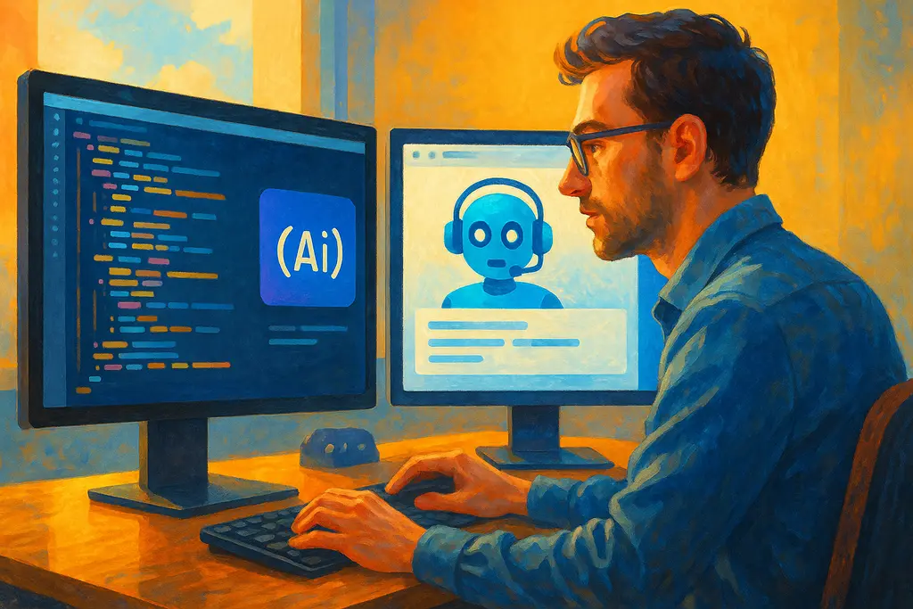 AI 코딩 기술이 개발자 생산성을 향상시키는 모습