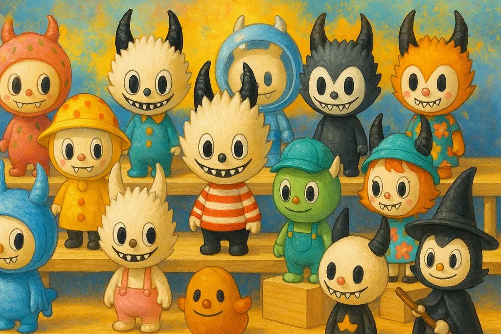 블라인드 박스 전략으로 인기몰이 중인 다양한 라부부 캐릭터 피규어들