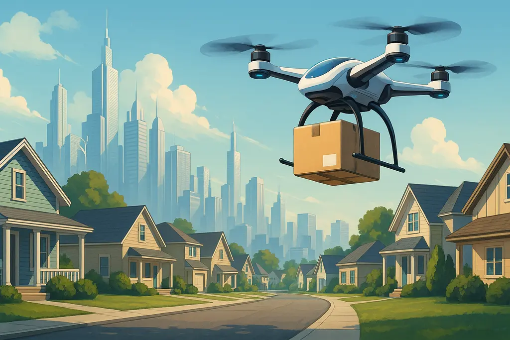 미래의 드론 배송 서비스