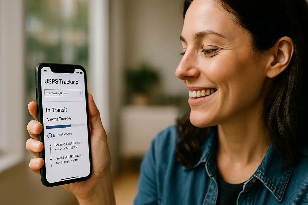 USPS 배송 추적 서비스 이용 모습