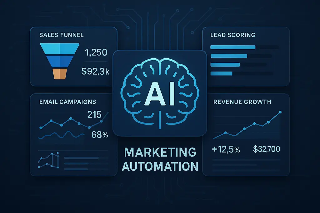 AI가 판매 및 마케팅 프로세스를 자동화하는 모습