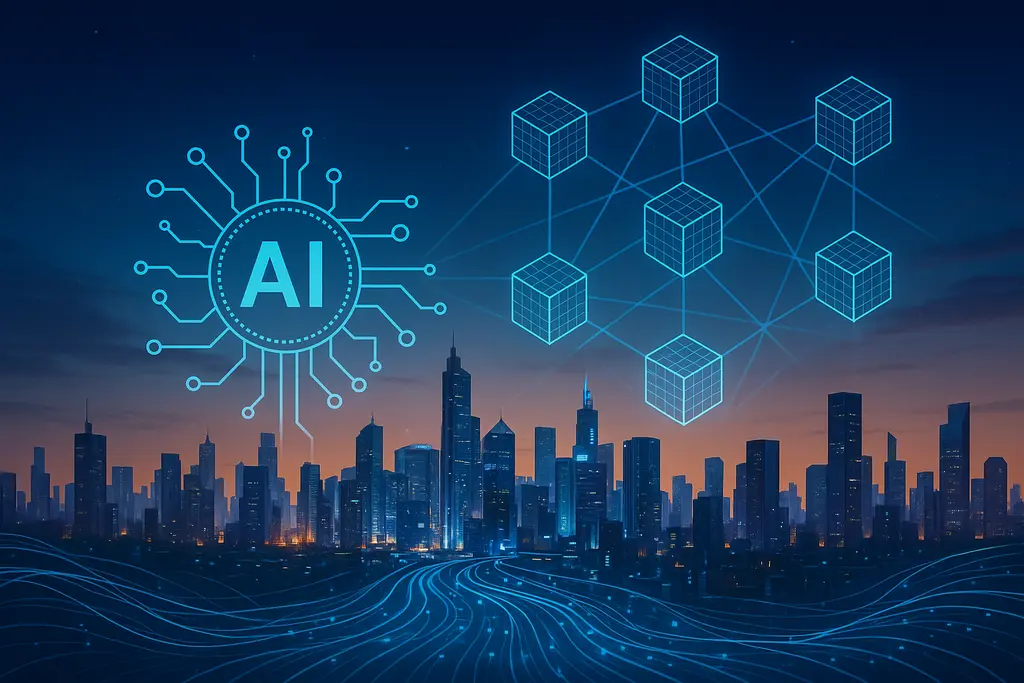 미래 규제 기술과 AI의 융합을 보여주는 이미지