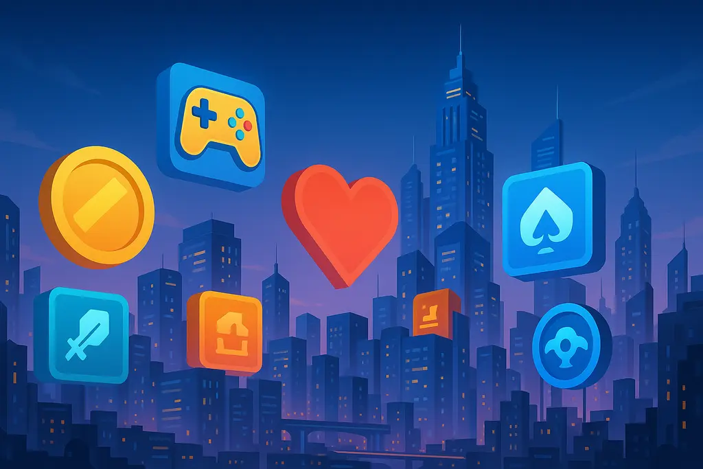 미래 게임 시장의 다양성과 성장을 표현하는 이미지