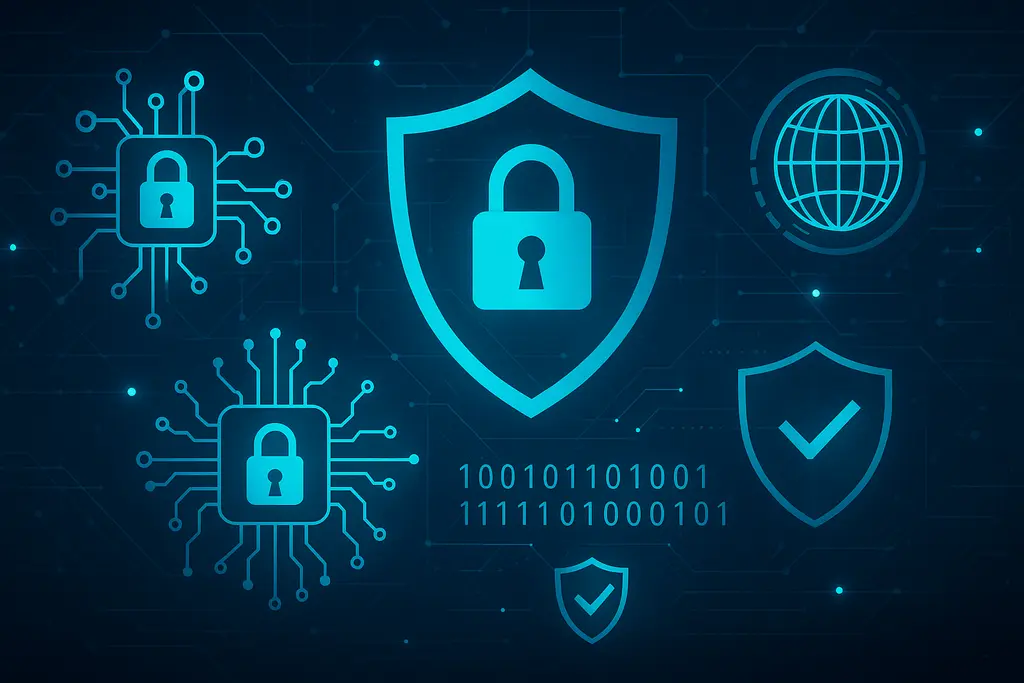 다양한 사이버 보안 기술이 작동하는 모습