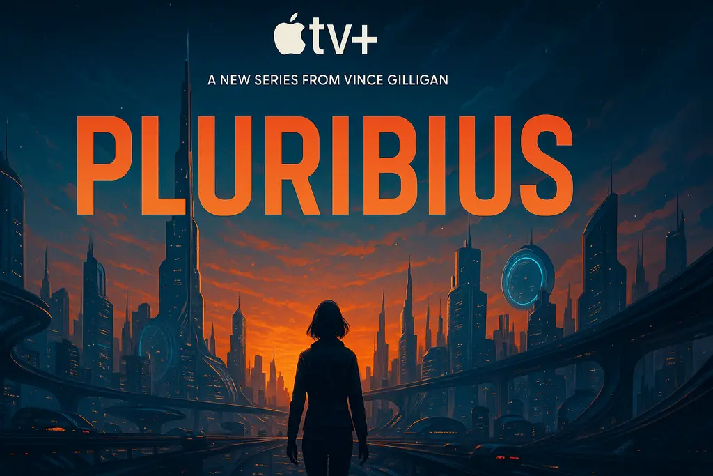 애플 TV+에서 공개될 빈스 길리건 감독의 SF 드라마 Pluribus의 포스터