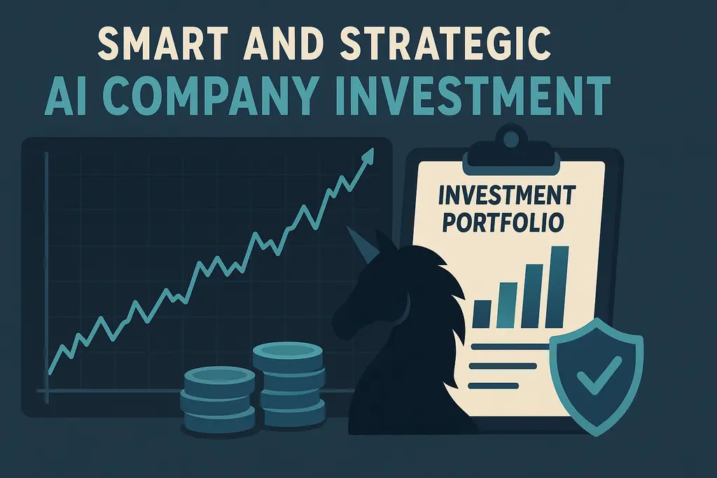 AI 유니콘 기업 투자 전략과 리스크 관리를 상징하는 이미지