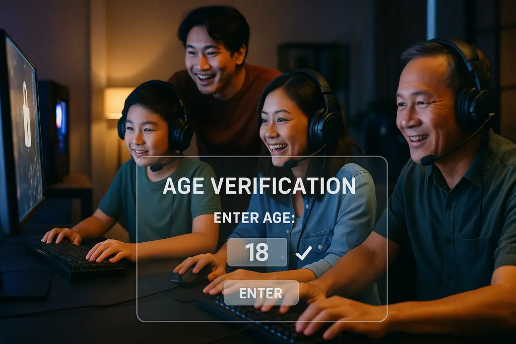 안전하고 즐거운 게임 환경을 위한 연령 확인 과정