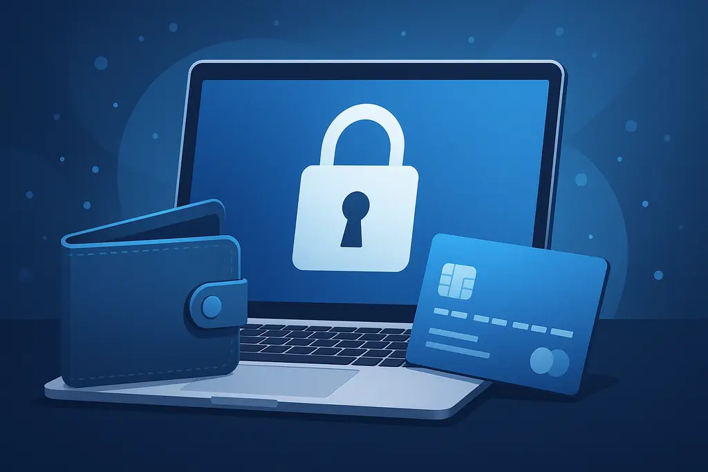 개인 정보와 재산을 안전하게 보호하는 방법을 상징하는 이미지