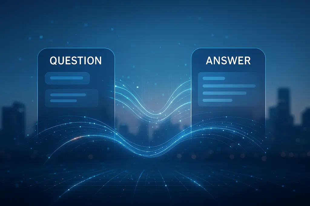 AI 기반 맞춤형 정보 흐름을 시각화한 장면