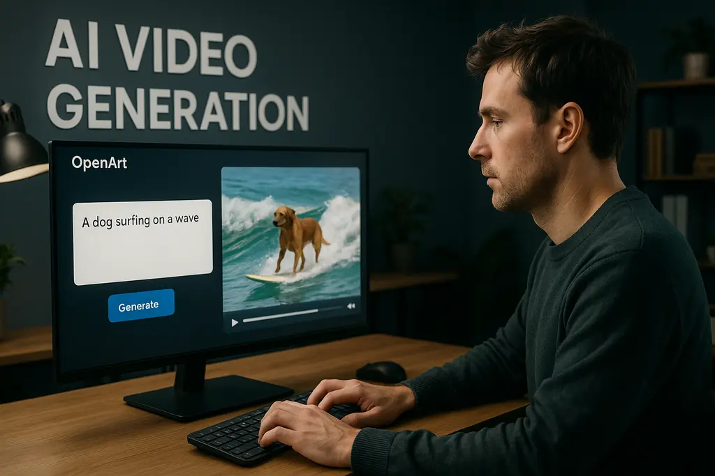 OpenArt AI 비디오 생성 과정 시각화