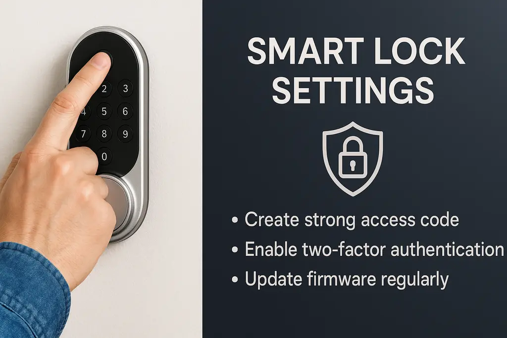 스마트 잠금장치 설정 및 보안 강화 팁을 안내하는 이미지