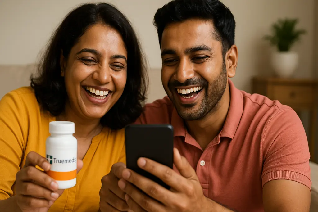 Truemeds와 같은 온라인 약국으로 저렴하게 약을 구매하는 인도인의 모습