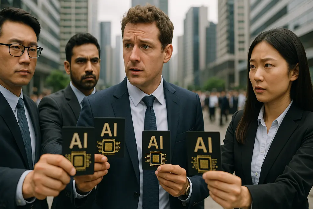 AI 인재 전쟁과 글로벌 인재 이동을 상징하는 이미지