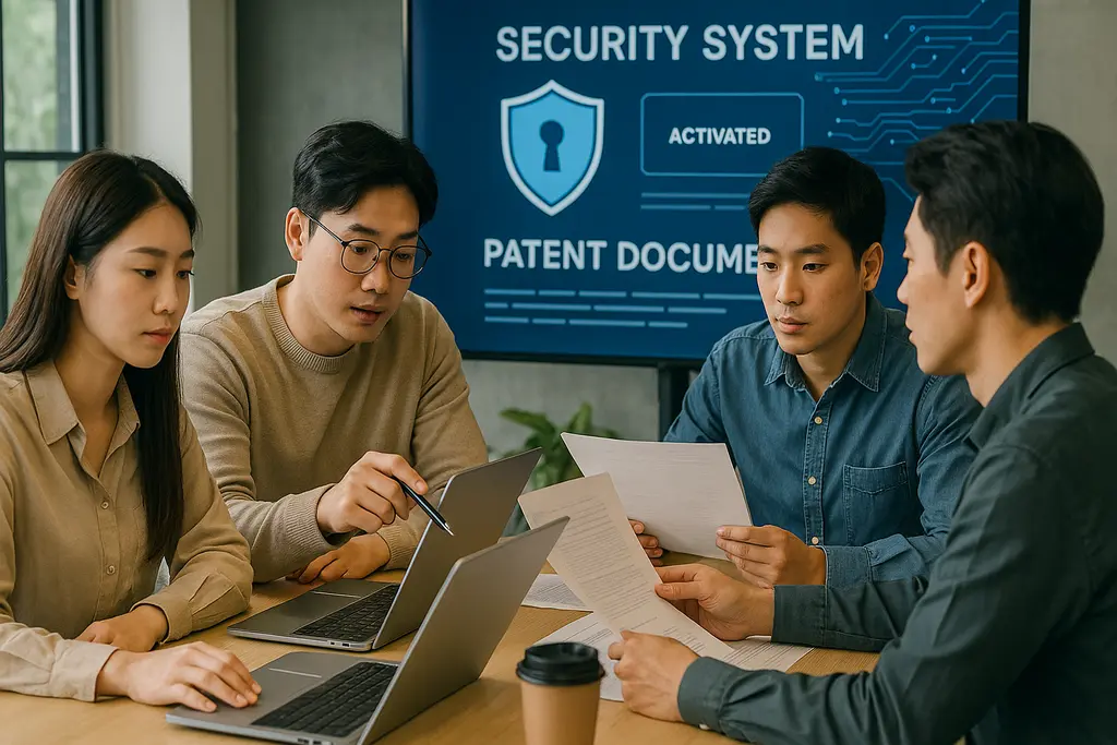 한국 AI 스타트업의 기술 보호와 투자 전략을 상징하는 이미지