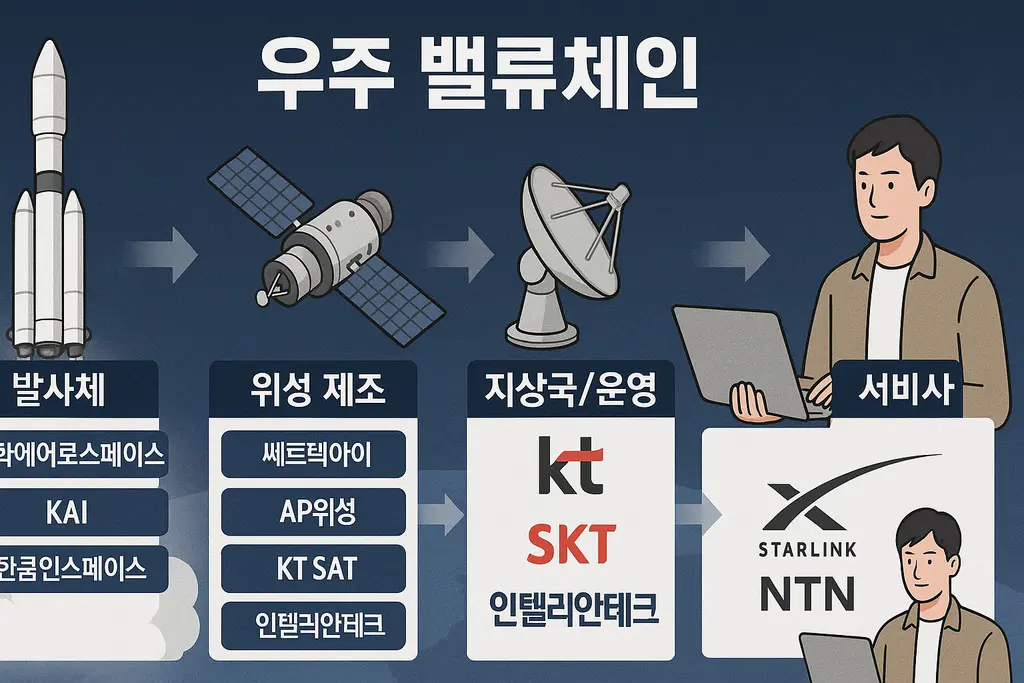 한국 관점의 우주 밸류체인과 투자 포인트