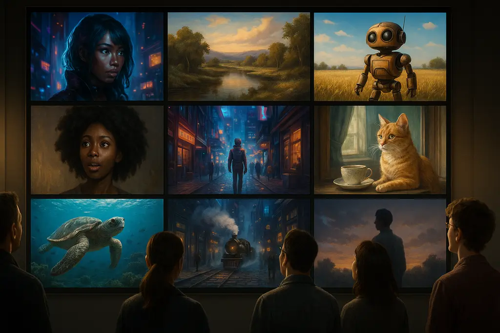 AI 비디오 기술의 미래를 상징하는 이미지