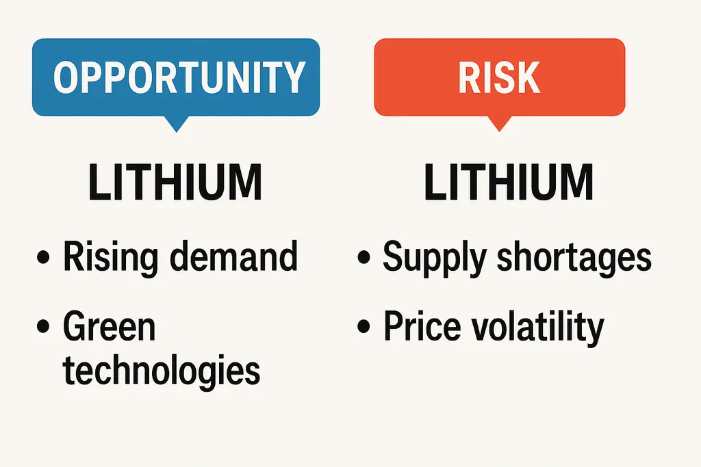 리튬 투자 기회와 리스크 비교