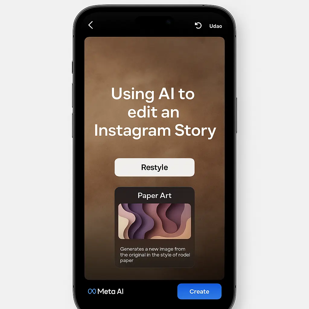 인스타그램_스토리_AI_편집_화면